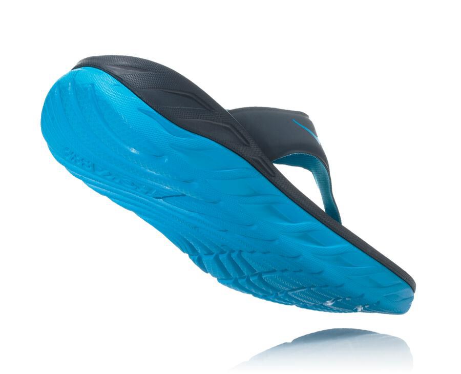 Sandalias Hoka One One Mujer Azul Marino - Ora Recovery Flip - YWRD53490